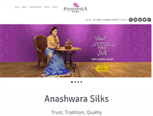 Tablet Screenshot of anashwarasilks.com